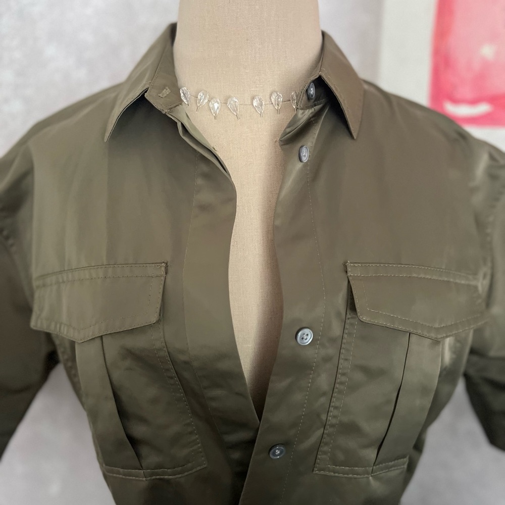 Green Belted Military Top | Banana Republic 💚
